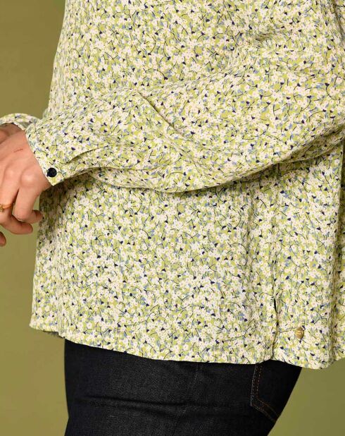 Léopold blouse met olijfbloemen