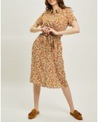 Robe Lior imprimée orange