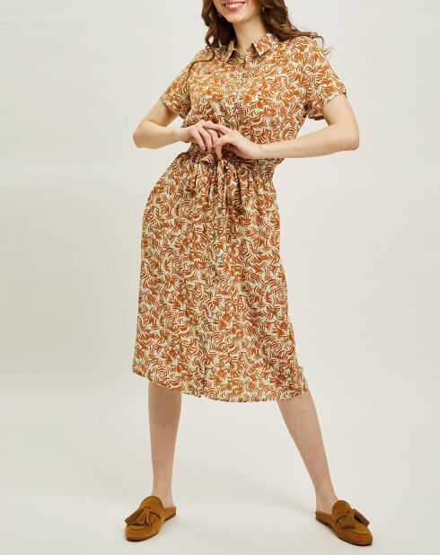 Robe Lior imprimée orange