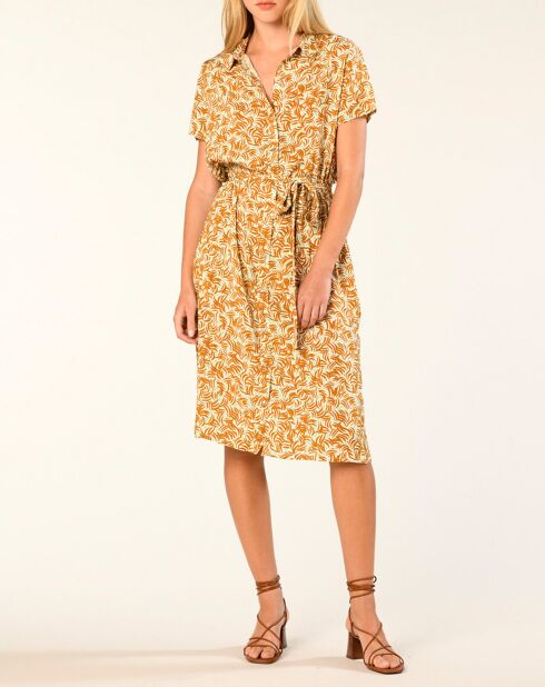 Robe Lior imprimée orange
