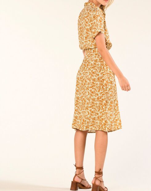 Robe Lior imprimée orange