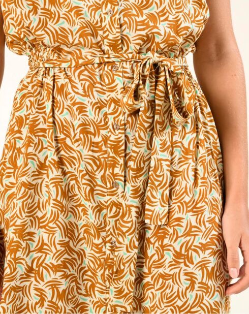 Robe Lior imprimée orange