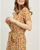 Robe Lior imprimée orange