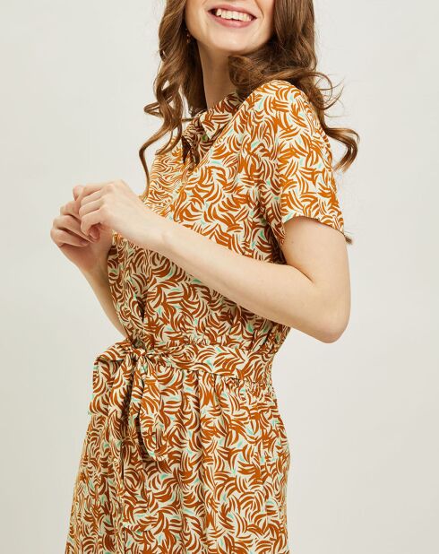 Robe Lior imprimée orange