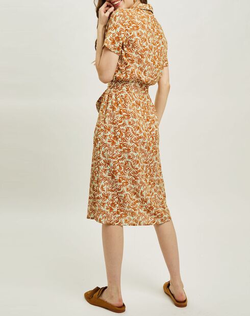 Robe Lior imprimée orange