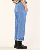 Pantalon en Velours Loni jacinthe