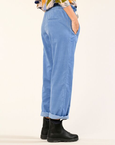 Pantalon en Velours Loni jacinthe