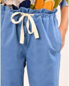 Pantalon en Velours Loni jacinthe