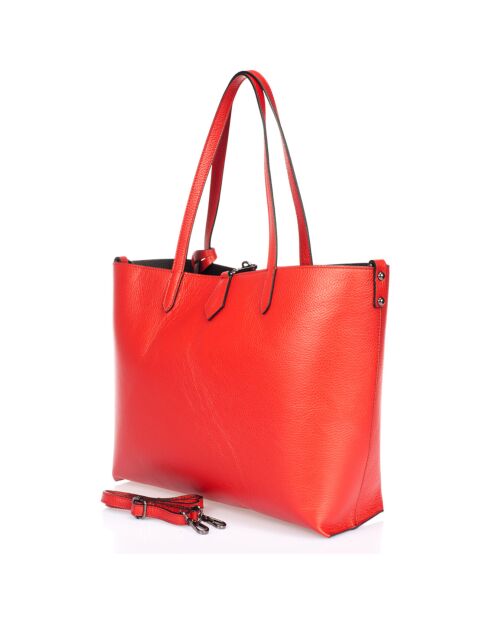 Cabas en Cuir Niobe rouge - 16x13x23 cm