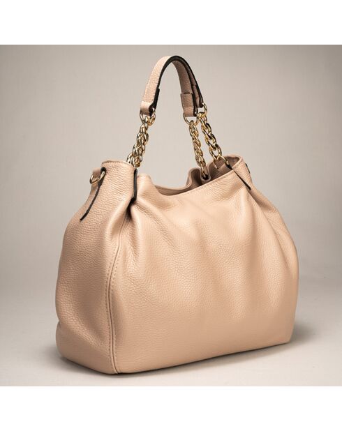 Sac à main en Cuir Helen poudre - 33x16x28 cm