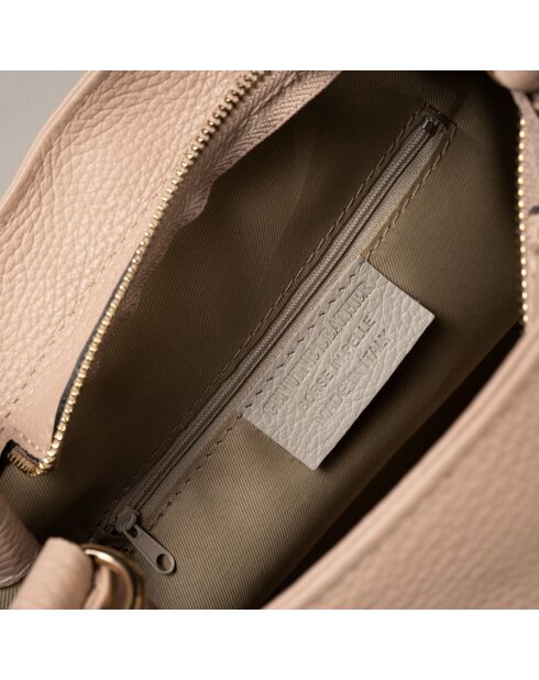 Sac à main en Cuir Helen poudre - 33x16x28 cm