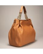 Sac à main en Cuir Helen cognac - 33x16x28 cm
