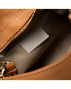 Sac à main en Cuir Helen cognac - 33x16x28 cm