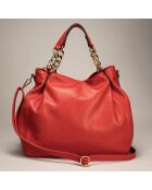 Sac à main en Cuir Helen rouge - 33x16x28 cm