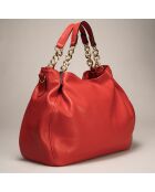 Sac à main en Cuir Helen rouge - 33x16x28 cm