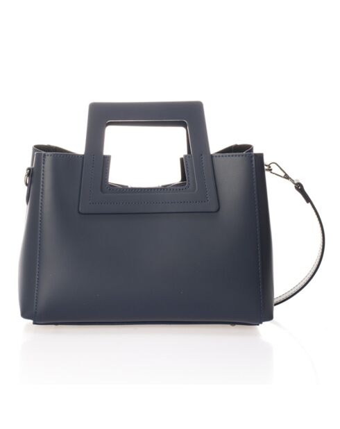 Sac à main en Cuir Anthea bleu - 32x11x20 cm