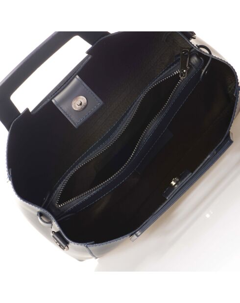 Sac à main en Cuir Anthea bleu - 32x11x20 cm