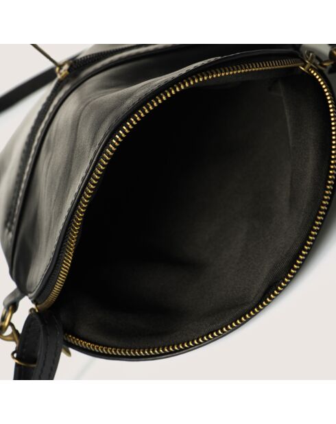 Sac bandoulière en Cuir Agata noir - 24x4x18 cm