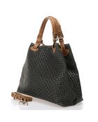 Sac à main en Cuir Aria vert foncé - 34x17x30 cm