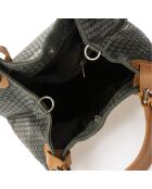 Sac à main en Cuir Aria vert foncé - 34x17x30 cm