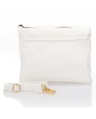 Sac bandoulière en Cuir Mia blanc - 23x5x17 cm