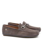 Mokassins Afebi aus grauem Samt