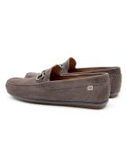 Mokassins Afebi aus grauem Samt