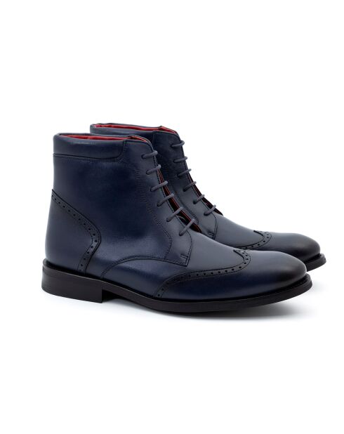 Bottines en Cuir Paramo bleu marine