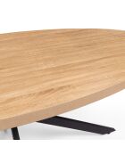 Table repas ovale Spider bois/noir - 200x90x75 cm