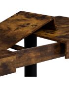 Table à Manger Extensible Brixton bois vieilli/noir - 160-200x80x75 cm