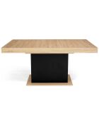 Table à Manger Extensible Kingston bois/noir - 160x90x75 cm