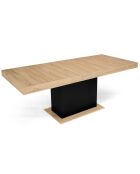 Table à Manger Extensible Kingston bois/noir - 160x90x75 cm