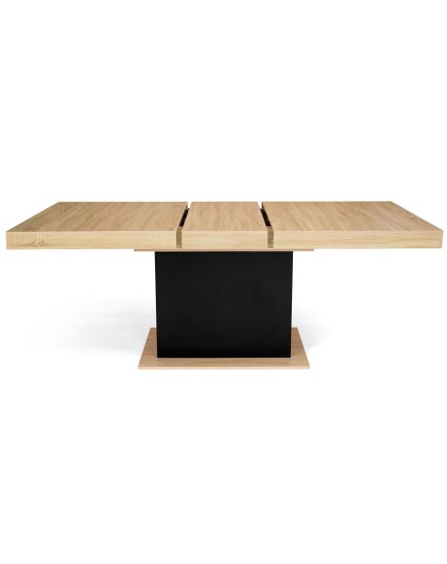 Table à Manger Extensible Kingston bois/noir - 160x90x75 cm