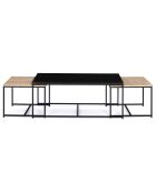 3 Tables Basses Gigognes Liverpool bois/noir