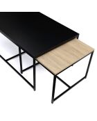 3 Tables Basses Gigognes Liverpool bois/noir