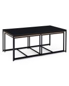 3 Tables Basses Gigognes Liverpool bois/noir