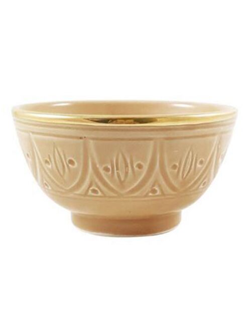 Petit bol rond en Céramique Empreinte sable - D.12x7 cm