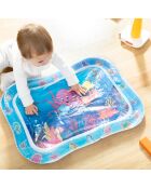 Tapis de jeu à eau gonflable pour bébé Wabbly  bleu/transparent - 64x50 cm