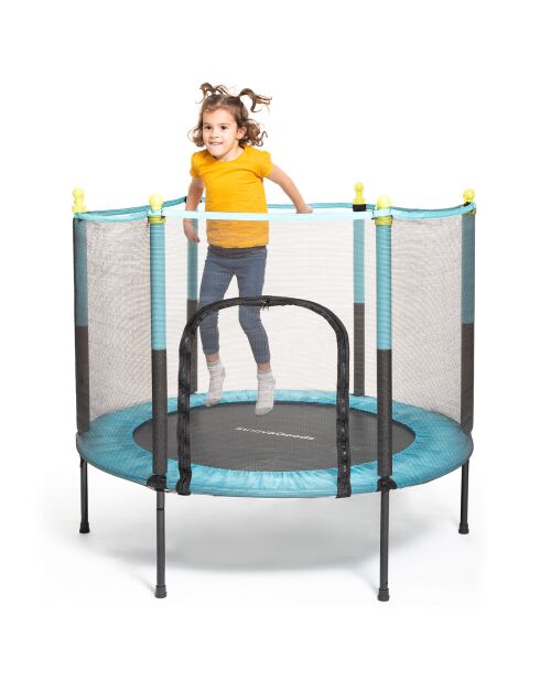 Trampoline pour enfants avec filet de sécurité Kidine  bleu/noir - D.140x121 cm