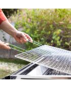 Barbecue au charbon de bois pliable en acier inoxydable ExelQ  gris - 81x73x33 cm