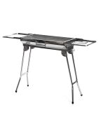 Barbecue au charbon de bois pliable en acier inoxydable ExelQ  gris - 81x73x33 cm