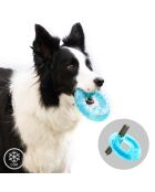 Jouet à mordre 2-en-1 congelable pour animaux de compagnie Glubiz  bleu  - D.12 cm