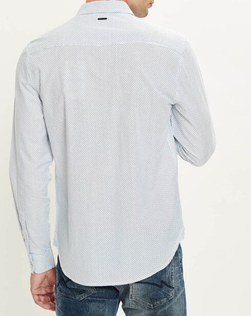 Chemise Regular Fit en Popeline Banjo imprimée blanc/bleu