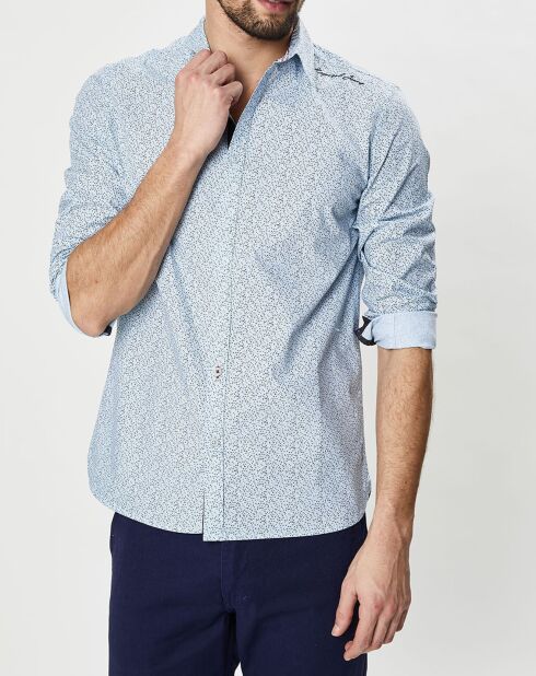 Bixo Regular-Fit-Shirt mit hellblauem Fantasy-Print