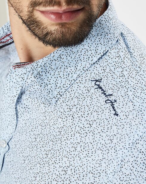 Bixo Regular-Fit-Shirt mit hellblauem Fantasy-Print