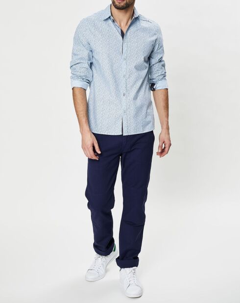 Bixo Regular-Fit-Shirt mit hellblauem Fantasy-Print