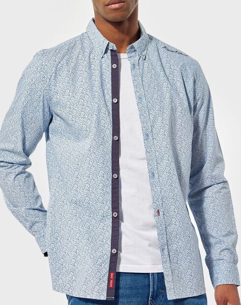 Bixo Regular-Fit-Shirt mit hellblauem Fantasy-Print