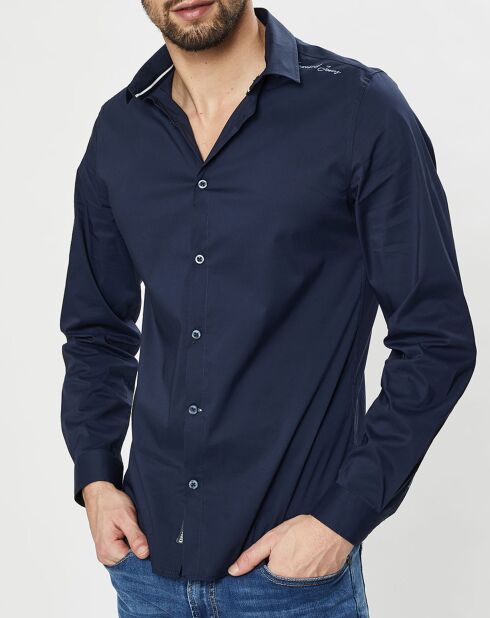 Suraj Slimfit-Hemd, marineblau