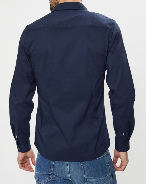 Suraj Slimfit-Hemd, marineblau