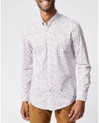 Chemise Berkeley imprimé fleurs blanche